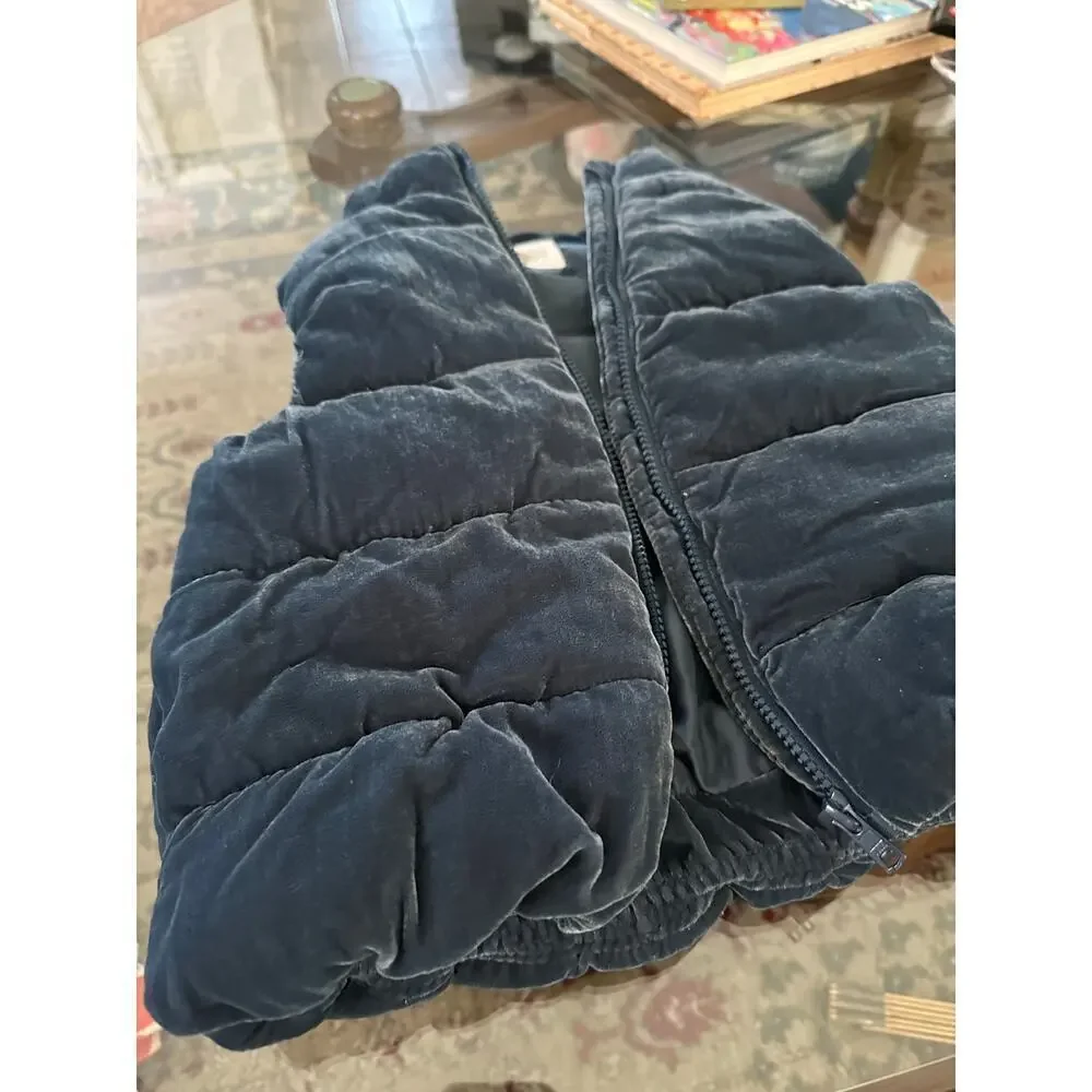 GYMBOREE Girls Black Winter Full Zip Puffer Vest Size Medium